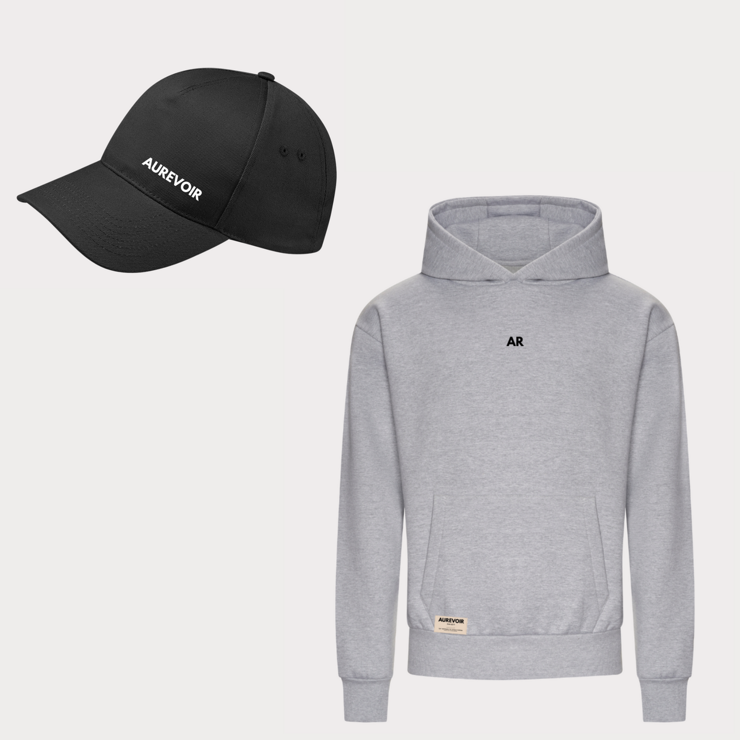 AR Slate Grey Hoodie and Signature Cap